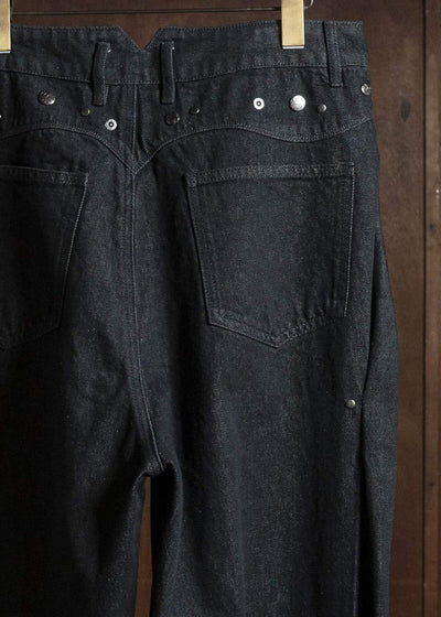 Professor.E ASYMMETRIC DENIM BLACK 26SS-PE-TRL-05