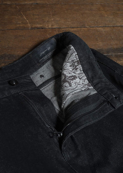 Professor.E ASYMMETRIC DENIM BLACK 26SS-PE-TRL-05
