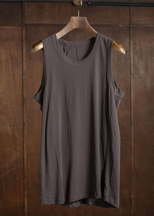 KLASICA SUD BACK SEEM REGULAR FIT TANK TOP BROWN