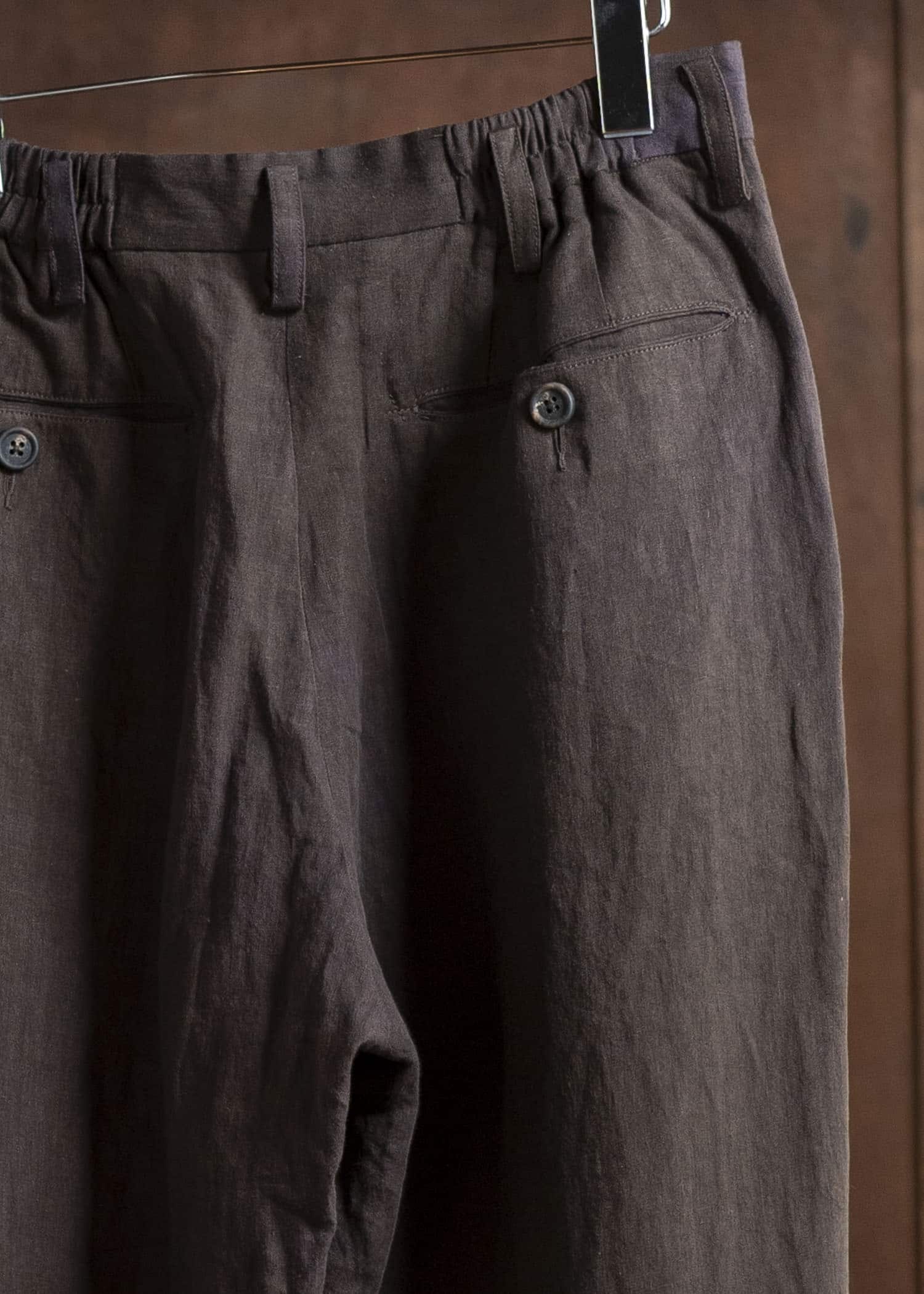 ZIGGY CHEN 0M2510501 Front Pleats Tapered Trousers PURPLE BROWN