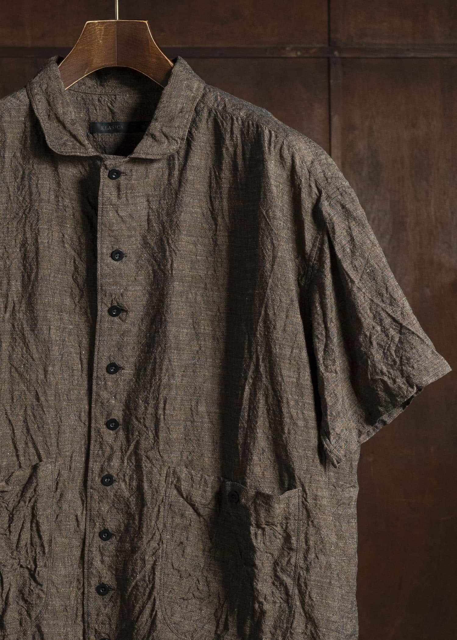 KLASICA SH-052-LC BACK FLAP H/S SHIRTS WITH BIG POCKETS SAFRON