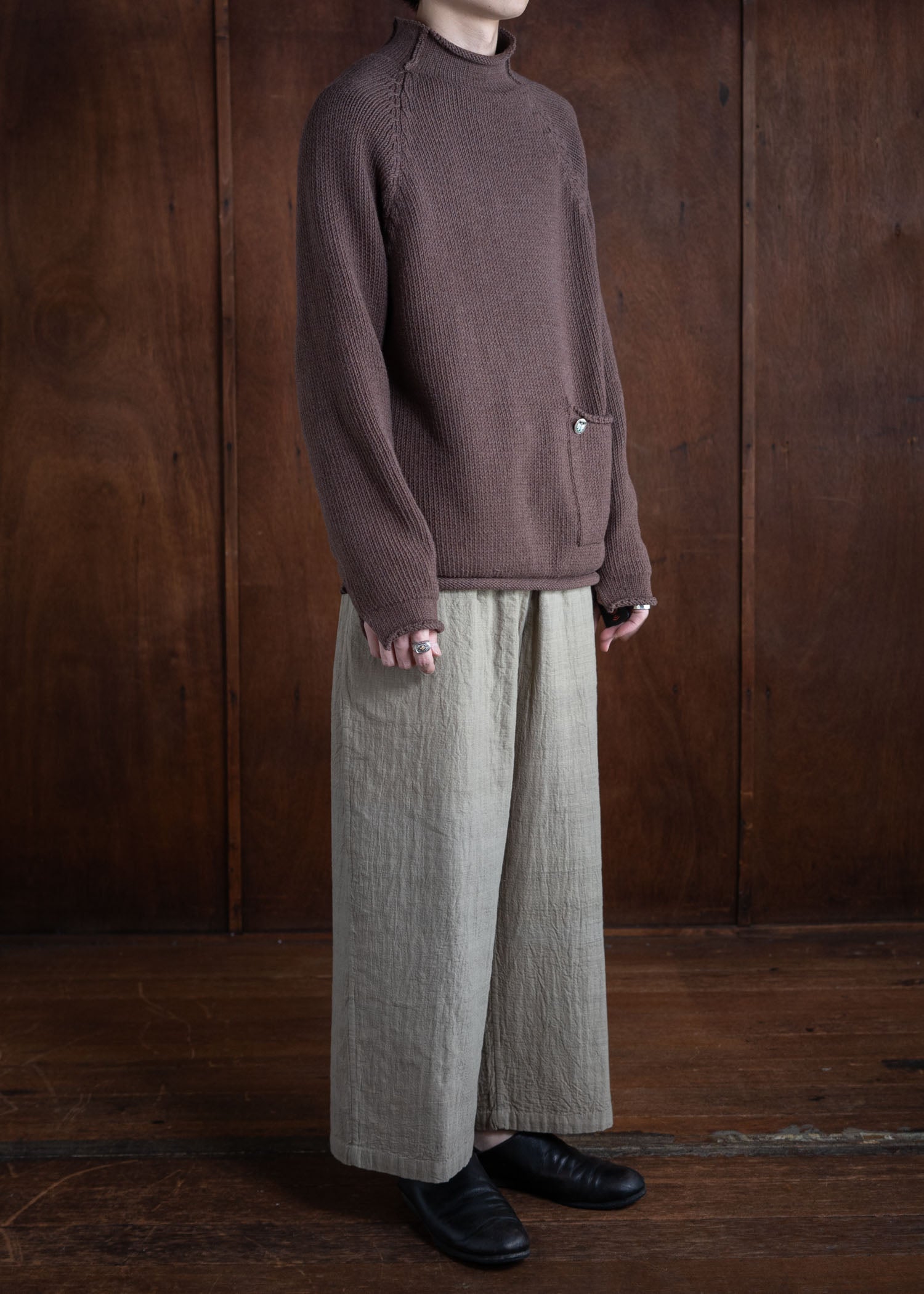 XENIA TELUNTS Fisherman Sweater Brown