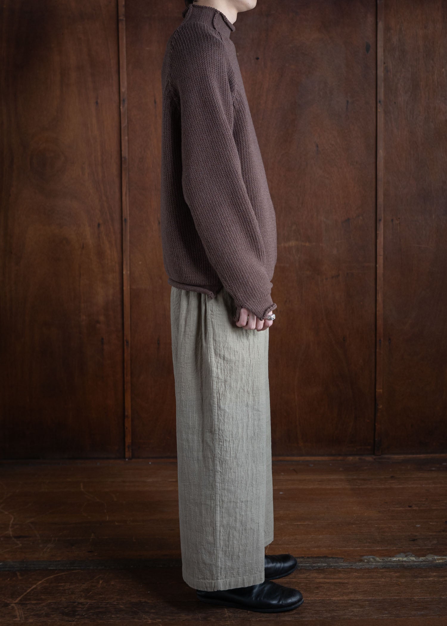 XENIA TELUNTS Fisherman Sweater Brown