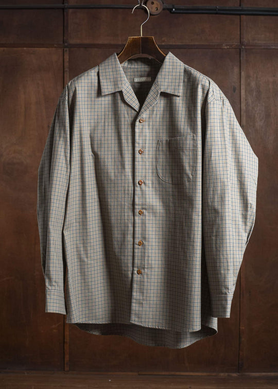 Gorsch 13-2ND-SH04-VIN Vintage Cotton Wide Silhoutte Open Collar Shirt Multipull