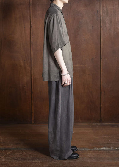 ZIGGY CHEN 0M2510532 Straight Leg Wide Trousers DARK PURPLE