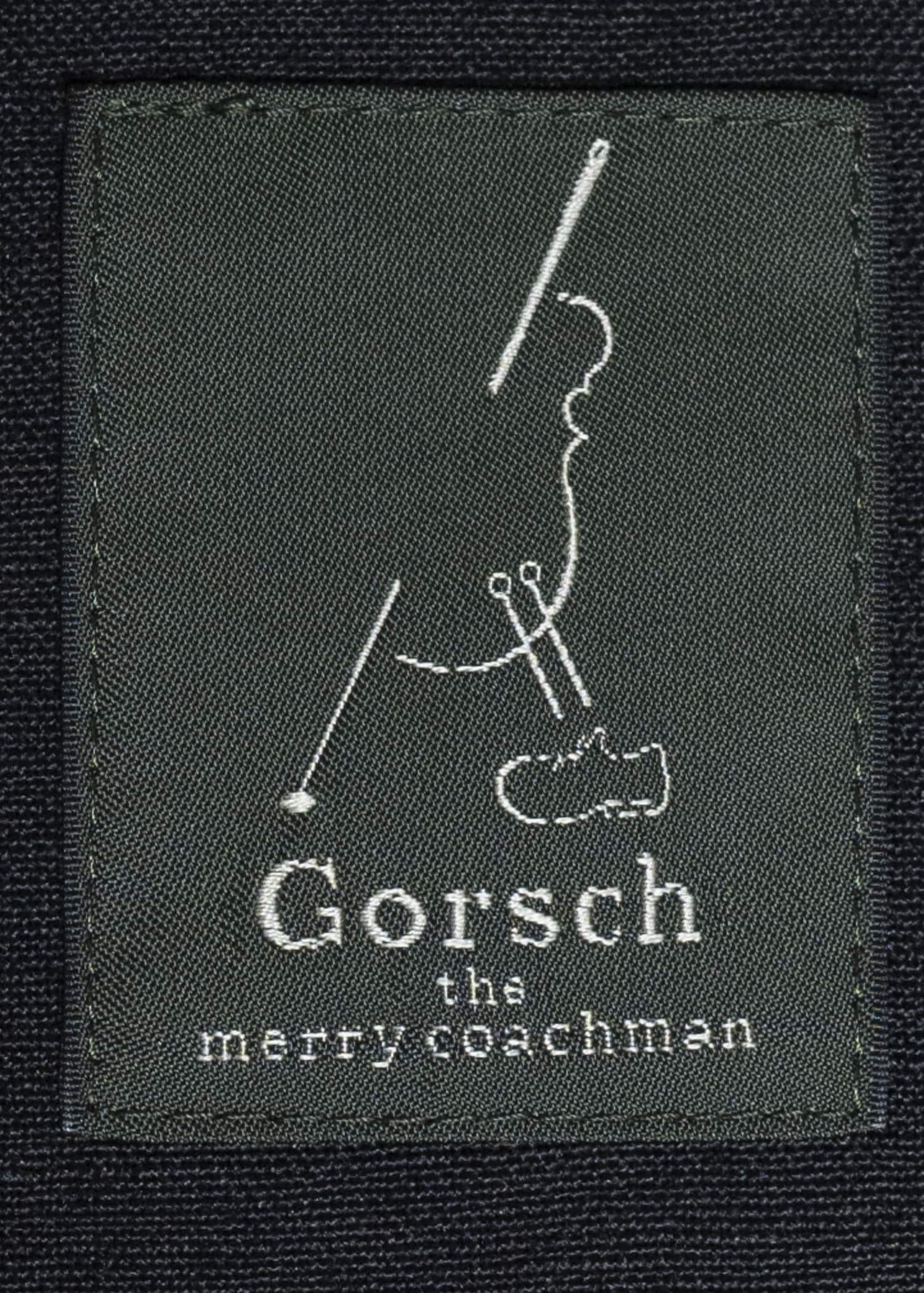 Gorsch 13-2ND-SH02-WL Wool Linen Band Collar Shirt Black