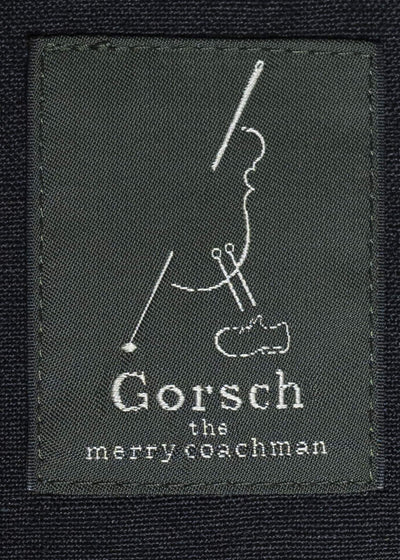 Gorsch 13-2ND-SH02-WL Wool Linen Band Collar Shirt Black