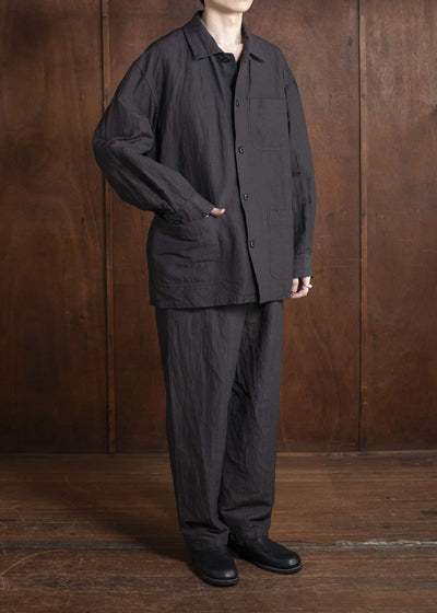 YOKO SAKAMOTO Work ShirtYS-25SS-54-SUMI INK