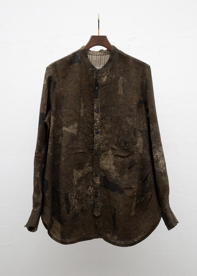 ZIGGY CHEN PRINTED PLEATS SHIRT