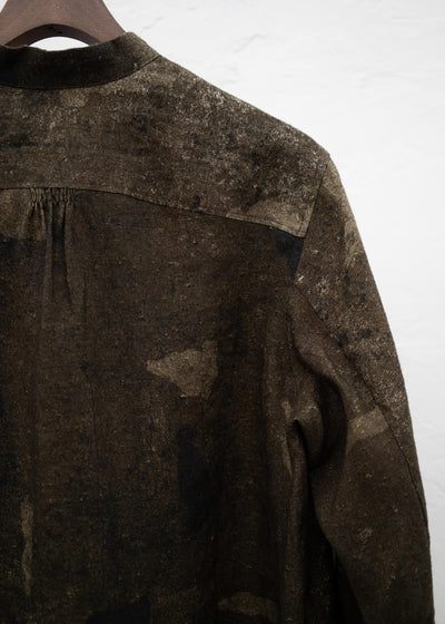 ZIGGY CHEN PRINTED PLEATS SHIRT