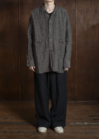 KLASICA SH051-lc BACK FLAP SHIRTS WITH BIG POCKETS BROWN