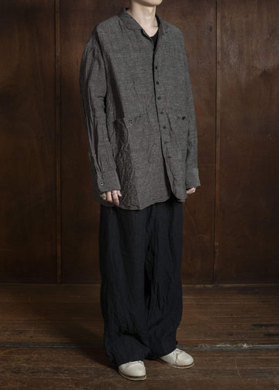 KLASICA SH051-lc BACK FLAP SHIRTS WITH BIG POCKETS BROWN