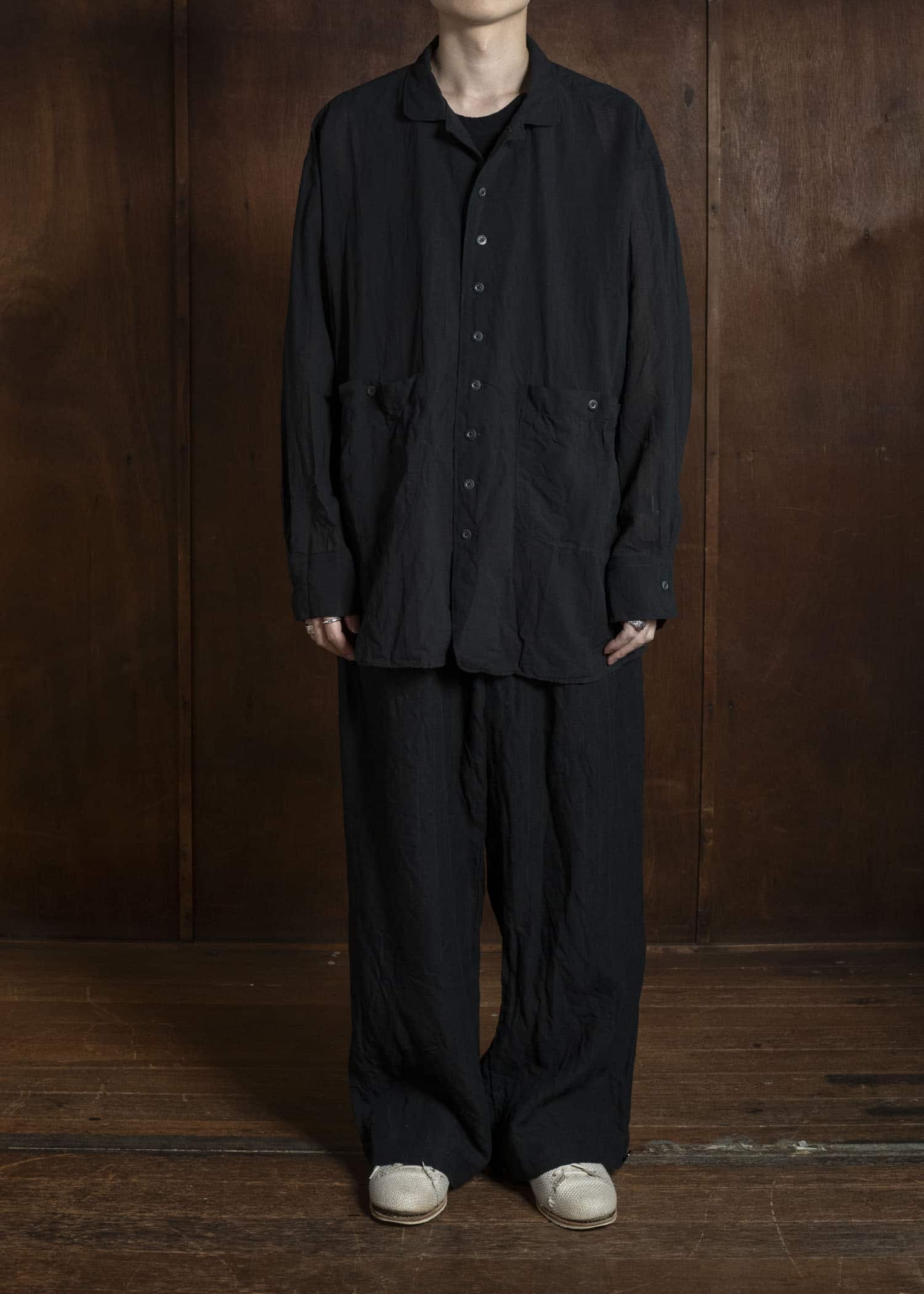 KLASICA SH-051-TW BACK FLAP SHIRTS WITH BIG POCKETS BLACK