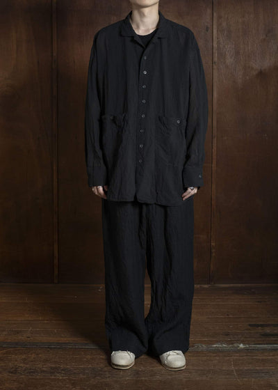 KLASICA SH-051-TW BACK FLAP SHIRTS WITH BIG POCKETS BLACK