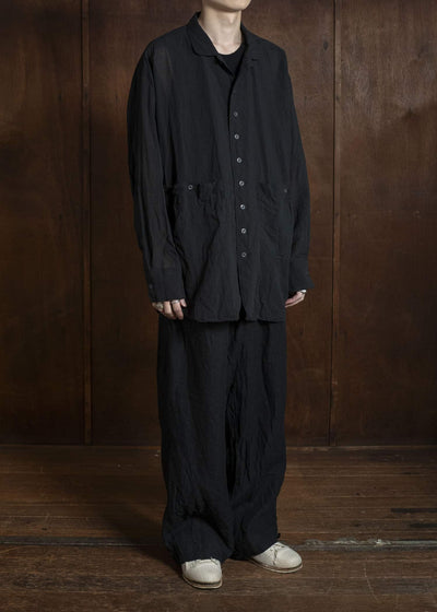 KLASICA SH-051-TW BACK FLAP SHIRTS WITH BIG POCKETS BLACK