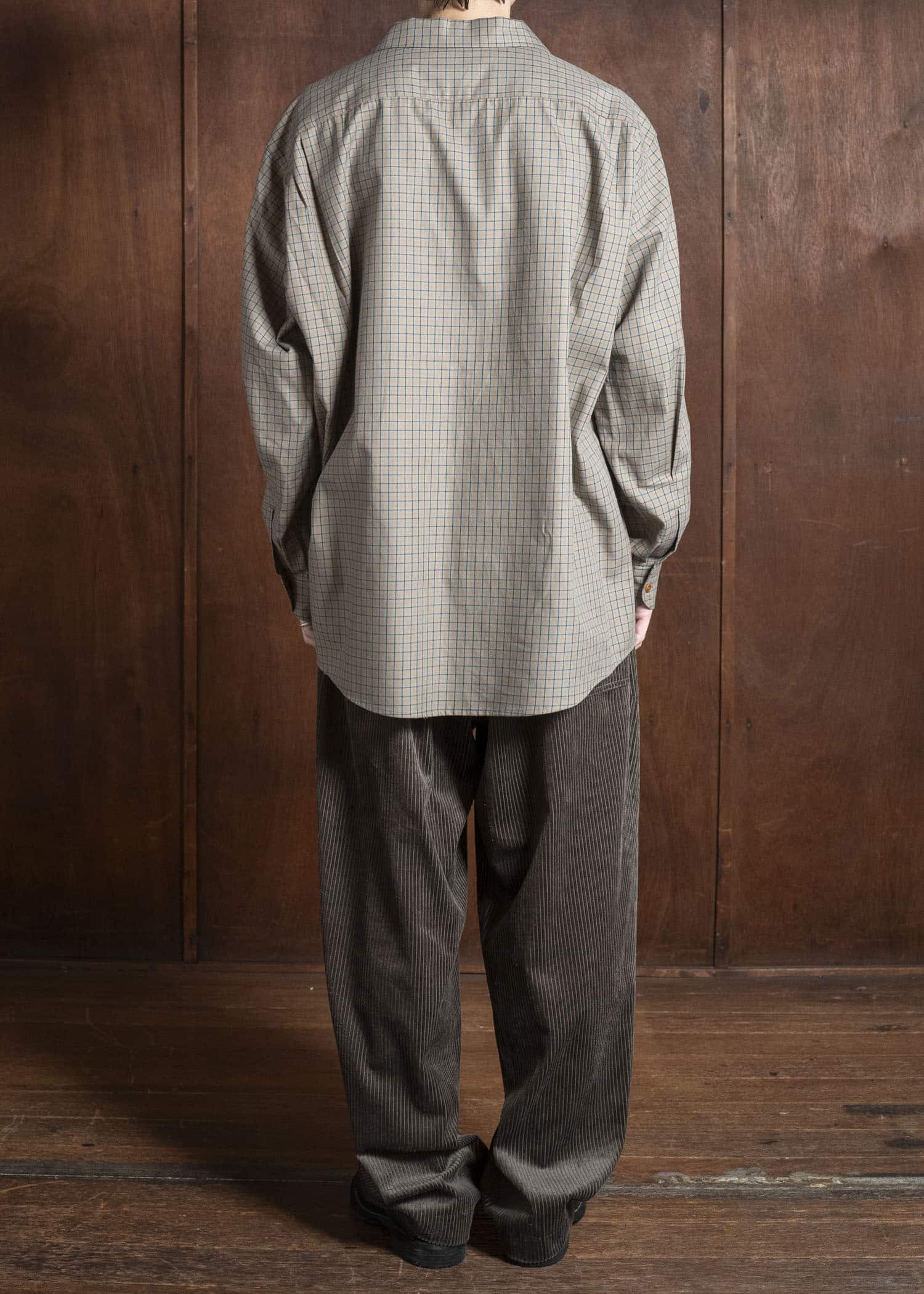 Gorsch 13-2ND-SH04-VIN Vintage Cotton Wide Silhoutte Open Collar Shirt Multipull