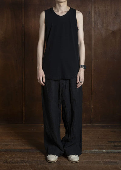 KLASICA SUD BACK SEAM REGULAR FIT TANK TOP BLACK