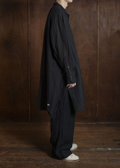 KLASICA SH-050-tw SQUARE TAIL LONG PYJAMA SHIRTS BLACK