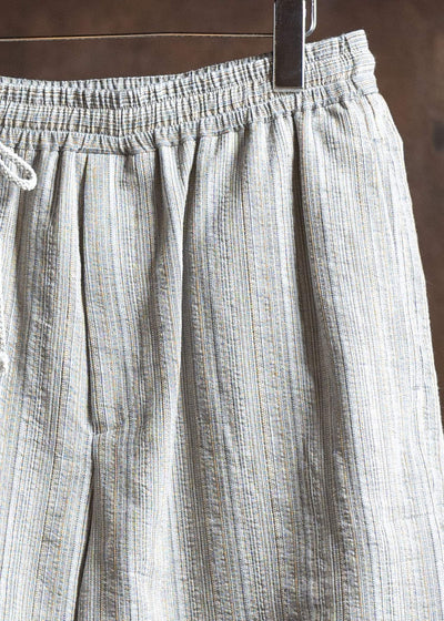 amachi. Phenomena Stripe Shorts AY16-24 Gray Beige