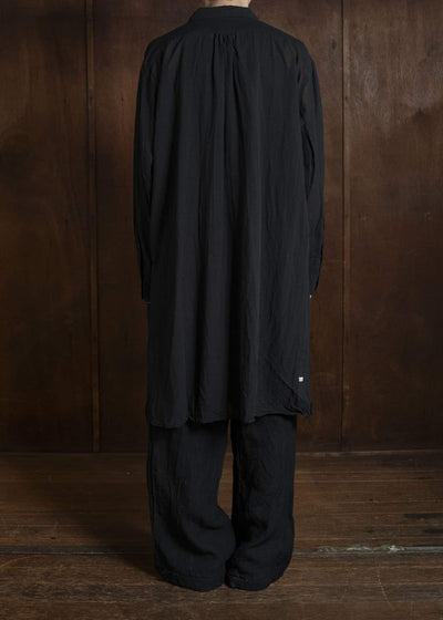 KLASICA SH-050-tw SQUARE TAIL LONG PYJAMA SHIRTS BLACK