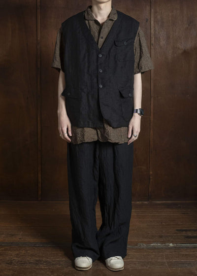 KLASICA MALAKOFF-db DECONSTRUCTED WORK WEAR VEST BLACK