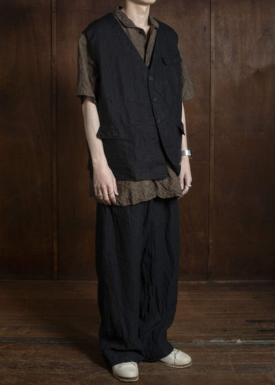KLASICA MALAKOFF-db DECONSTRUCTED WORK WEAR VEST BLACK