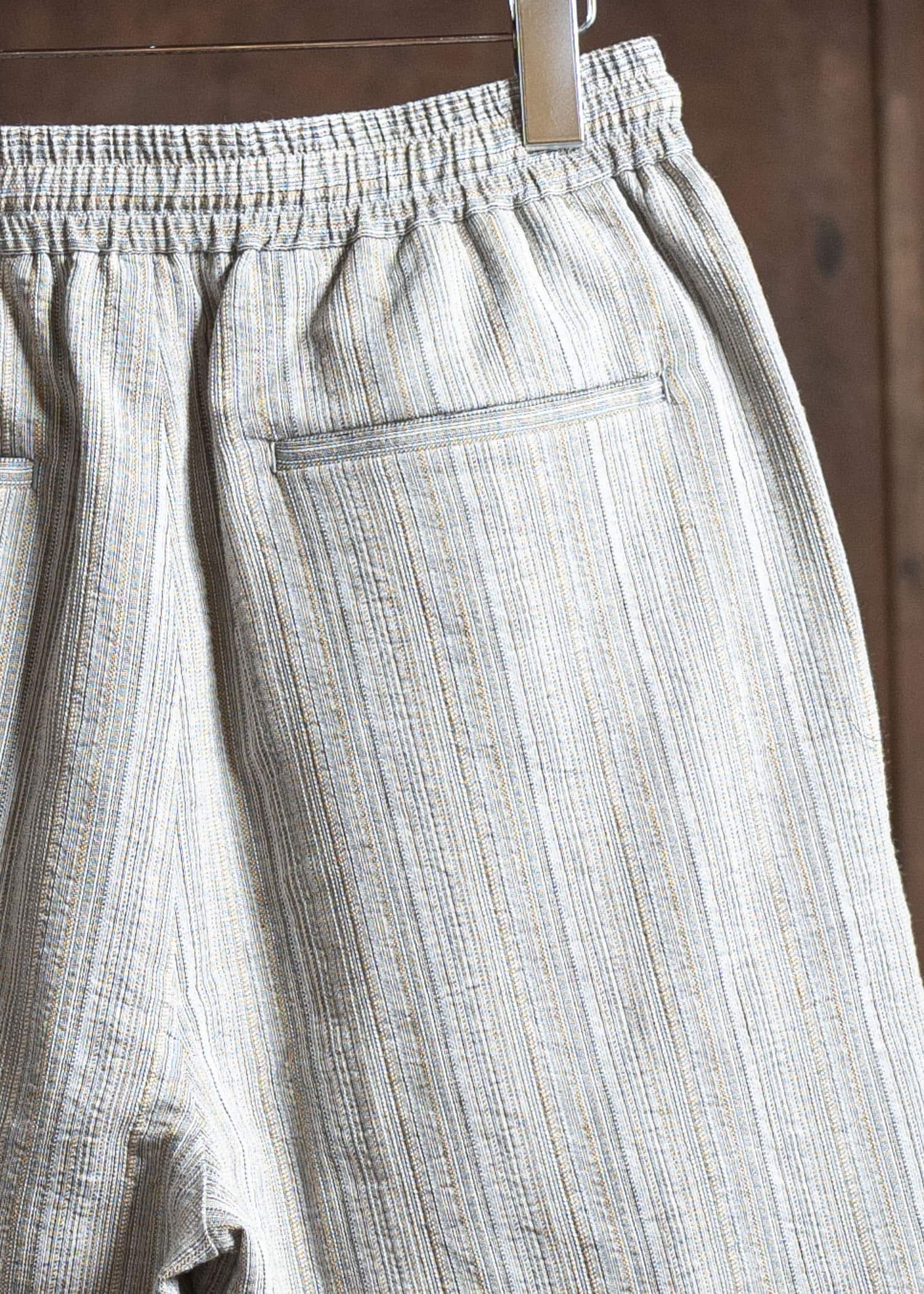 amachi. Phenomena Stripe Shorts AY16-24 Gray Beige