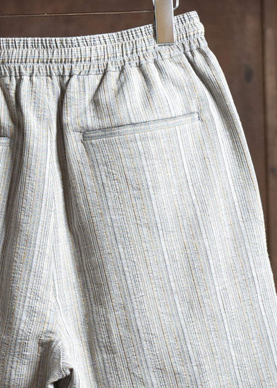 amachi. Phenomena Stripe Shorts AY16-24 Gray Beige