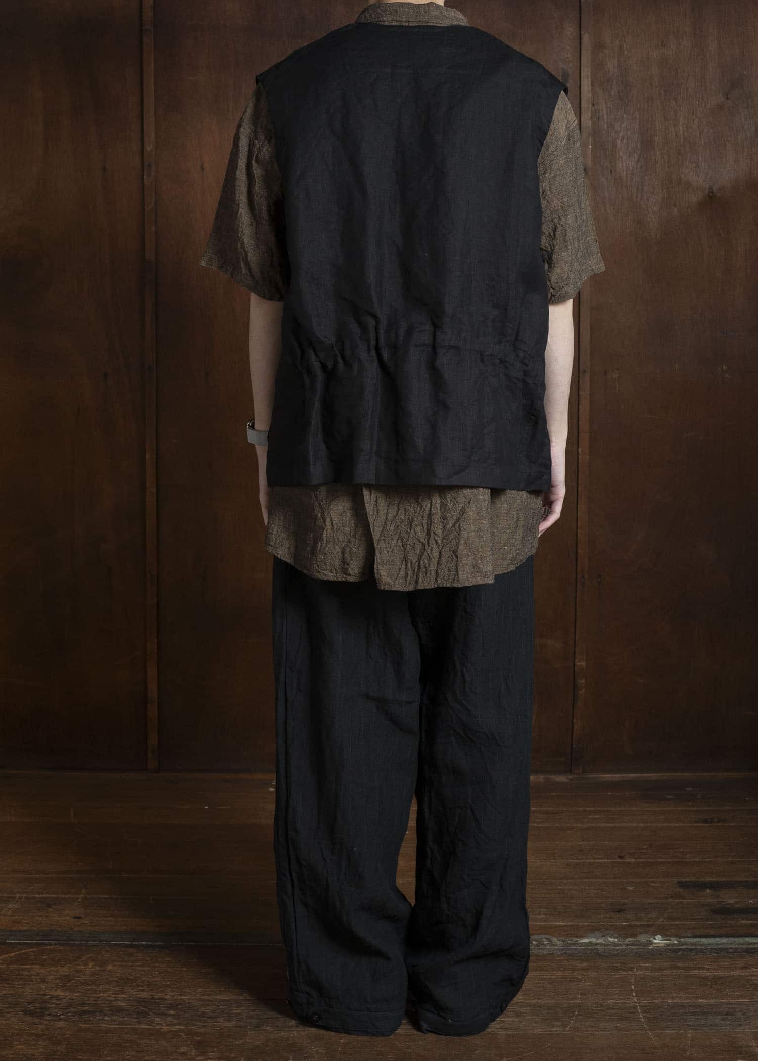 KLASICA MALAKOFF-db DECONSTRUCTED WORK WEAR VEST BLACK