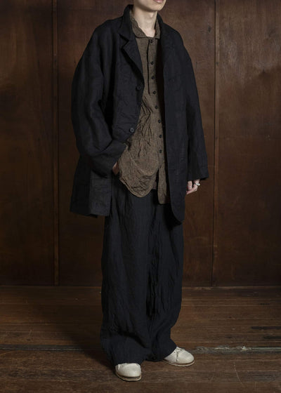 KLASICA TRICOT WIDE BODY COAT ALL BLACK