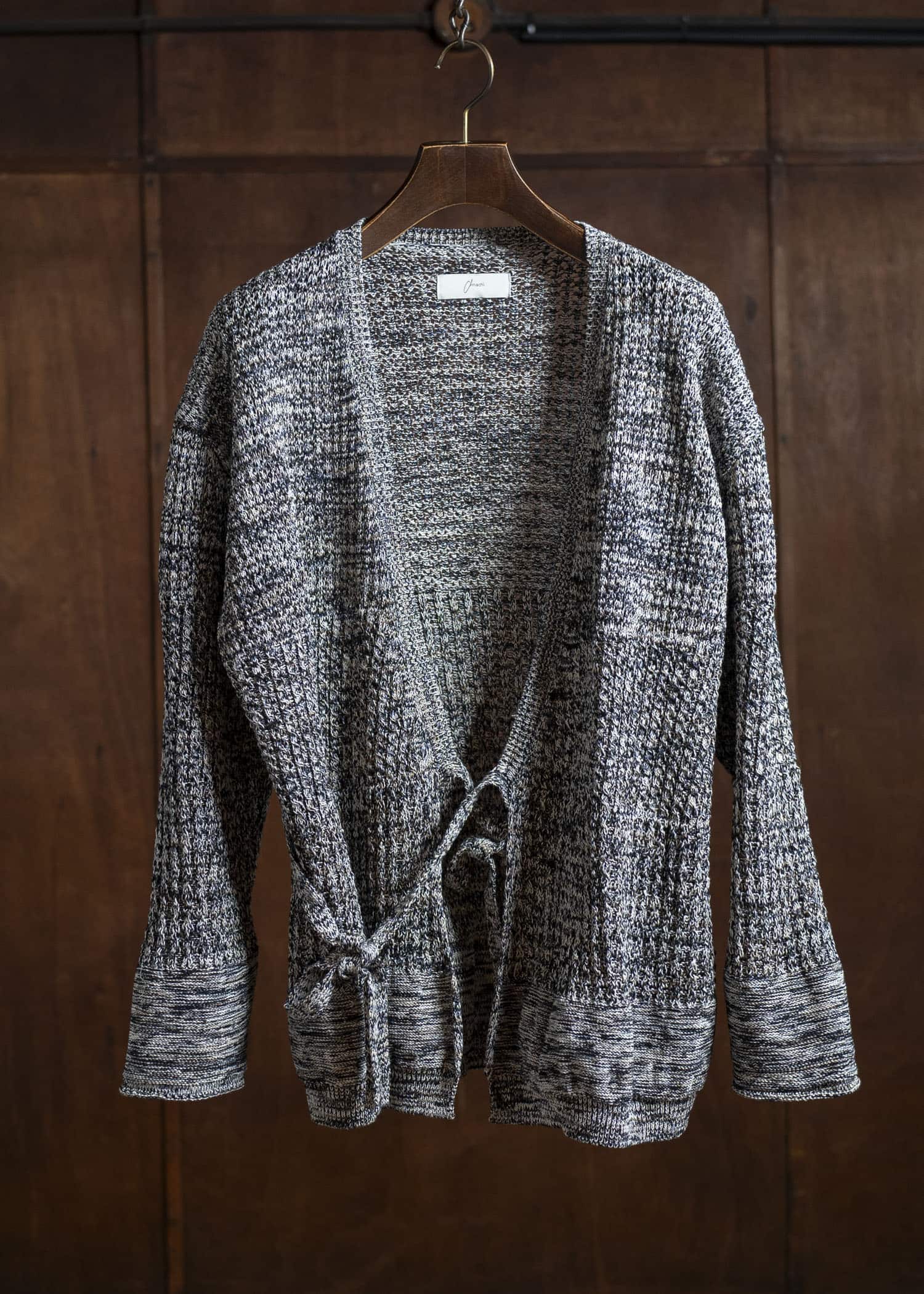 amachi. Natural shaped Knit cardigan AY16-33 Blue Gray