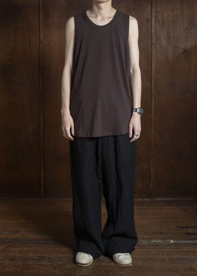 KLASICA SUD BACK SEEM REGULAR FIT TANK TOP BROWN