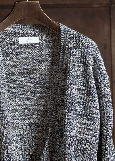 amachi. Natural shaped Knit cardigan AY16-33 Blue Gray