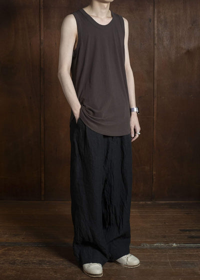 KLASICA SUD BACK SEEM REGULAR FIT TANK TOP BROWN