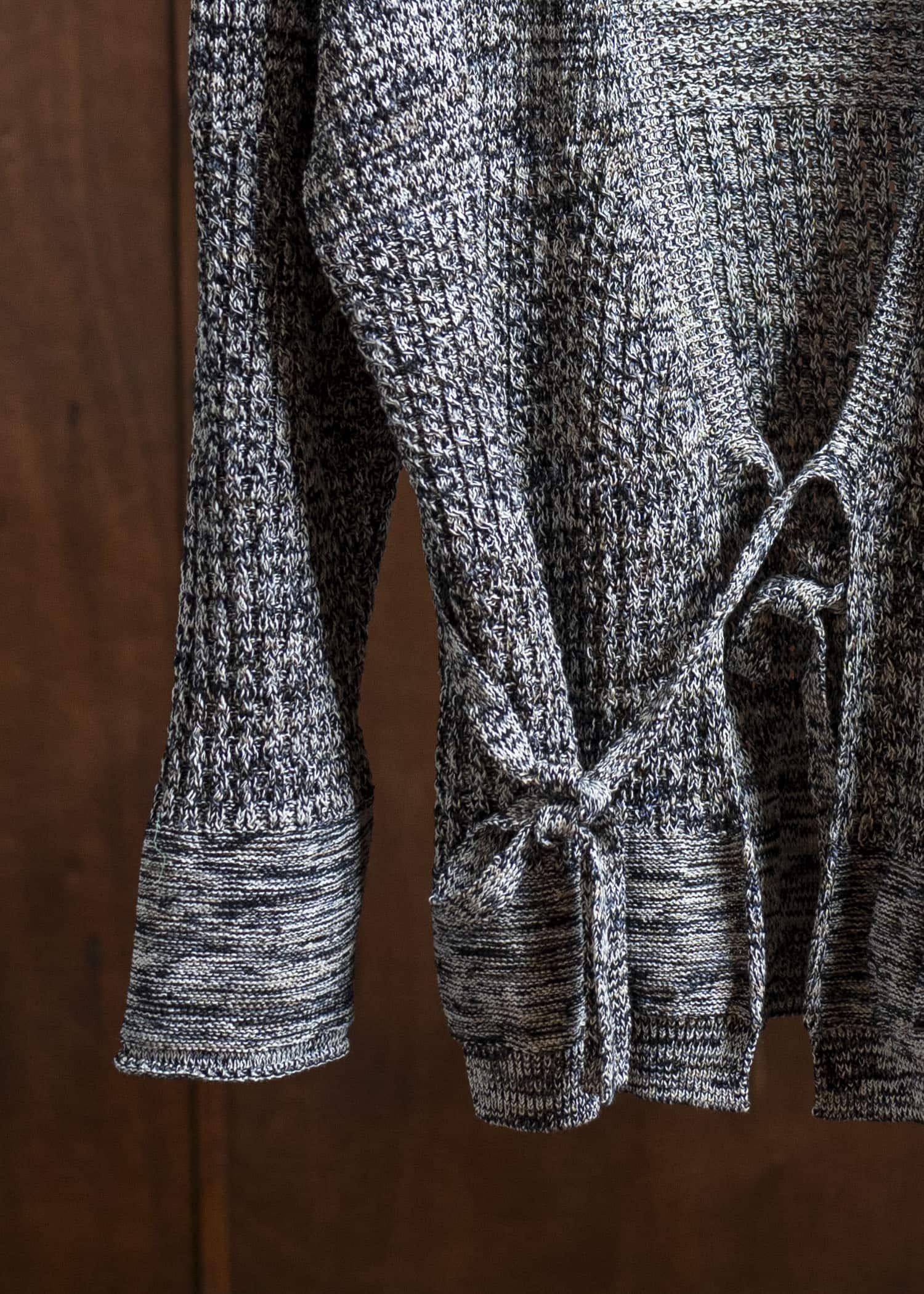 amachi. Natural shaped Knit cardigan AY16-33 Blue Gray