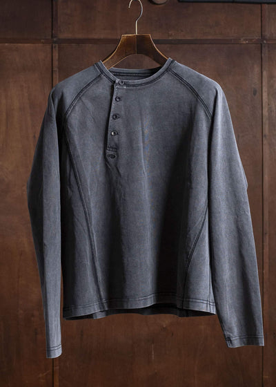 Professor.E FADED HENLEY DARK GRAY 25FW-PE-TTL-02