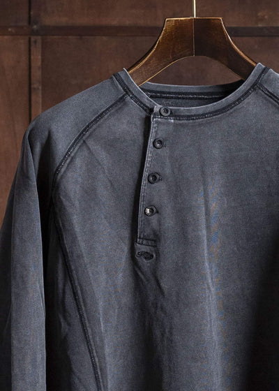 Professor.E FADED HENLEY DARK GRAY 25FW-PE-TTL-02