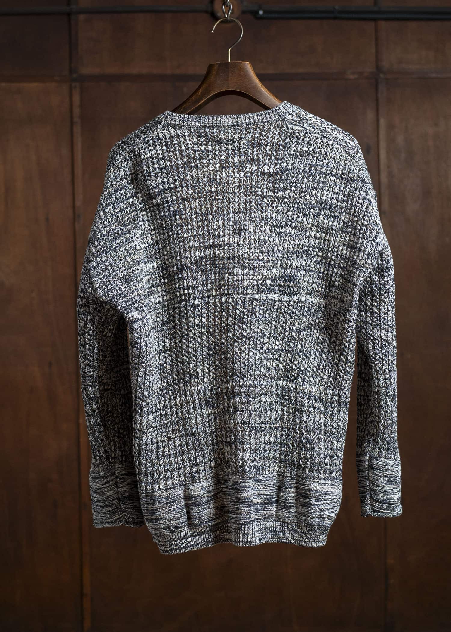 amachi. Natural shaped Knit cardigan AY16-33 Blue Gray