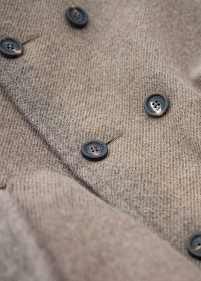 ZIGGY CHEN STAND COLLAR DOUBLE BREASTED COAT
