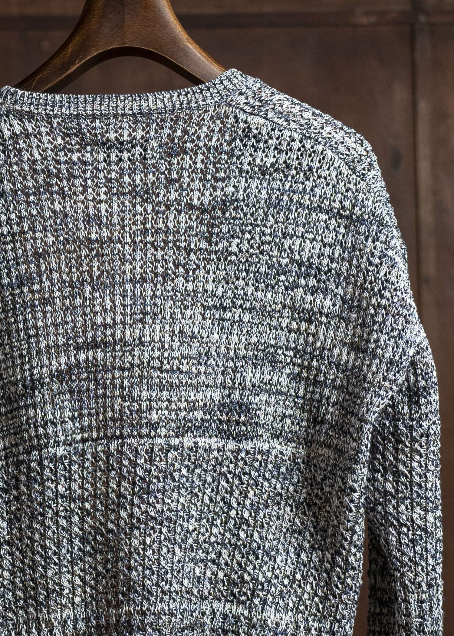 amachi. Natural shaped Knit cardigan AY16-33 Blue Gray