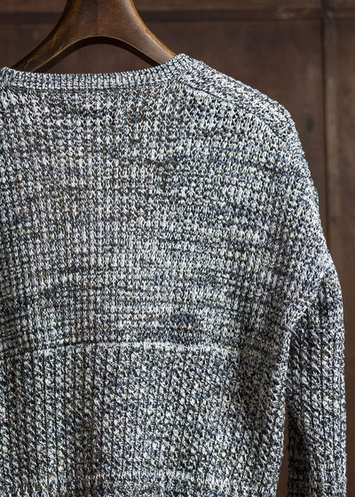 amachi. Natural shaped Knit cardigan AY16-33 Blue Gray