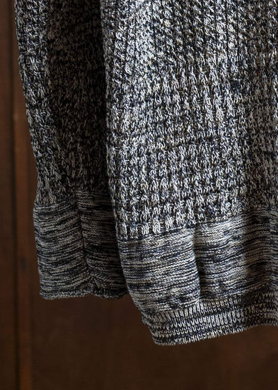 amachi. Natural shaped Knit cardigan AY16-33 Blue Gray