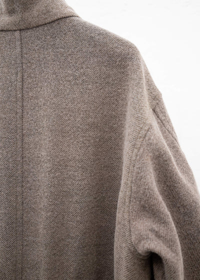 ZIGGY CHEN STAND COLLAR DOUBLE BREASTED COAT