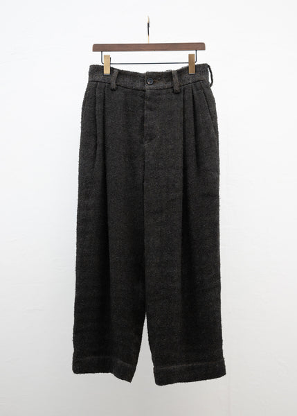 ZIGGY CHEN FRONT PLEATS TAPERED TROUSERS