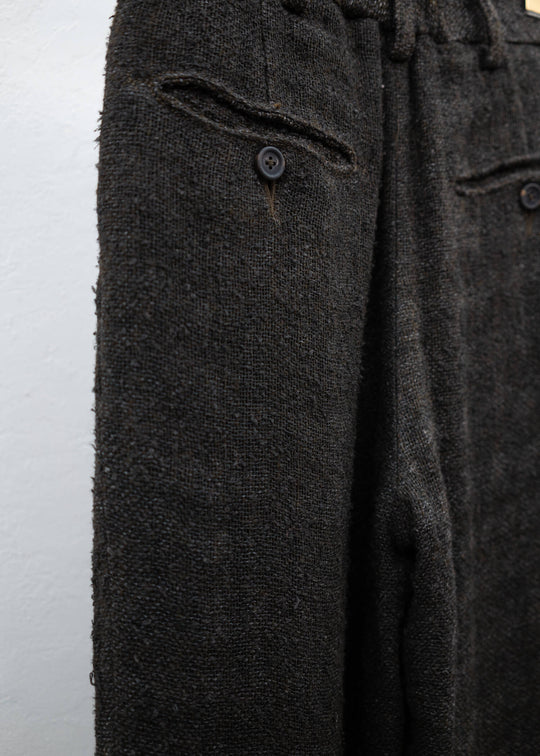 ZIGGY CHEN FRONT PLEATS TAPERED TROUSERS