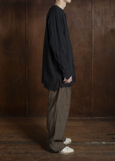 KLASICA LINDBERG II-lc SIDE TUCKED WIDE STRAIGHT TROUSERS SAFRON