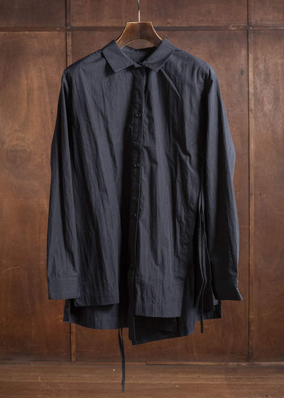 Professor.E DROP SHOULDER SHIRT BLACK 25FW-WN-LSH-02