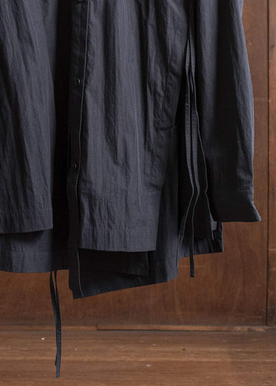 Professor.E DROP SHOULDER SHIRT BLACK 25FW-WN-LSH-02