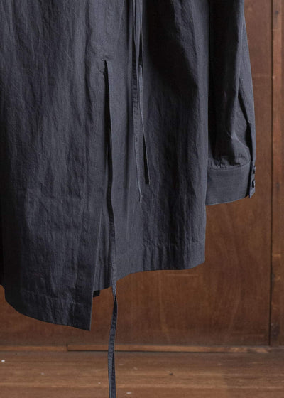 Professor.E DROP SHOULDER SHIRT BLACK 25FW-WN-LSH-02