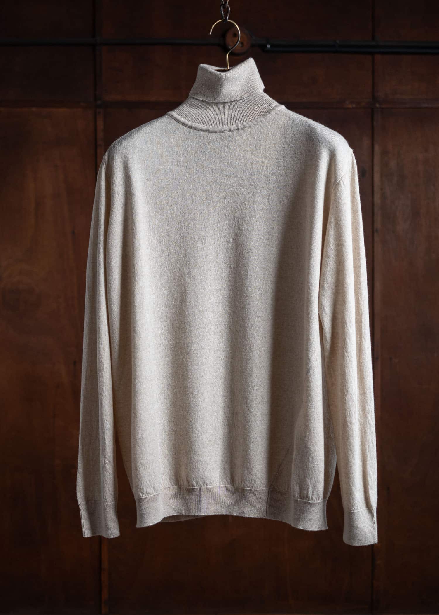 HED MAYNER Sweater Turtle Neck Natural HMMZ75057A-HZ610